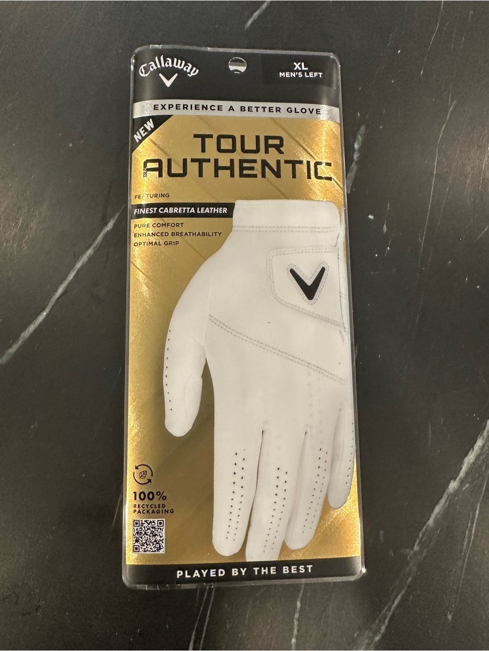 Callaway White Tour Authentic Men's Golf Glove